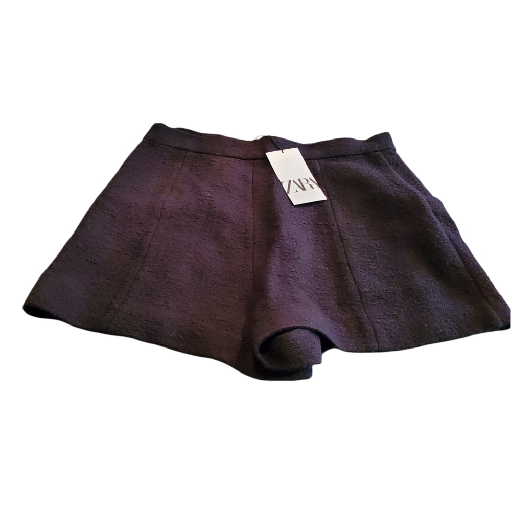 NWT  Zara tweed high waisted shorts sz xl - Picture 2 of 3